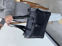 古梵缇（GUFANTI）真皮头层牛皮横款公文包休闲手提包单肩斜挎男士父亲节礼物送老公 【黑色】真头层牛皮· 大包15.6英寸 实拍图