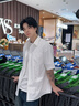 真维斯（Jeanswest）冰丝短袖衬衫男士外套夏季薄款工装潮牌宽松上衣夏天高级感衬衣服 【冰丝凉感】黑色(月下猫) L (175) (收藏加购优先发) 实拍图
