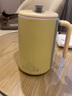 摩茶养生杯迷你电炖杯便携式煮茶热牛奶神器熬粥mini办公室热奶杯养生壶烧水杯多功能养身壶 暖柠黄（升级款）【送勺子】 0.45L 实拍图