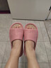洁丽雅静音亚麻拖鞋男士夏季室内家居不臭脚透气吸汗防臭棉麻凉拖鞋四季 粉色 36-37 (适合35-36码) 实拍图