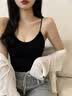 莫代尔少女文胸冰丝吊带背心女夏季内搭带胸垫内衣外穿性感美背一体 黑色 冰丝材质 均码 适合80-130斤 实拍图
