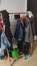 家逸衣帽架实木落地衣架卧室挂衣架可折叠衣架简约衣服架子榉木100CM 实拍图