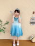 蓓然美（BeiRanMay）爱莎公主裙2025艾莎裙子六一儿童演出服生日礼物洋气泡泡袖网纱裙 公主裙+披风+皇冠+魔法棒 110 （建议身高95-104CM) 实拍图