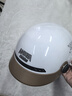 安迪亚电动摩托车头盔3C认证男女士夏季防晒轻便透气帽檐半盔复古安全帽 【亮白】帽檐+内镜 实拍图