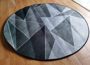 天丂 电脑椅地垫圆形地毯转椅地垫木地板保护垫卧室轻奢客厅书房办公 孤影【黑色】 100cm*100cm 实拍图