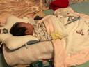 SWEEBY史威比防吐奶斜坡垫婴儿斜坡枕新生儿防压哄睡床中床宝宝喂奶神器 深海蓝 丨椰棕床垫丨 免抱起升降 实拍图