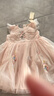 戴维贝拉童装公主裙女童连衣裙儿童裙子夏装女孩衣服婴儿网纱绣花纱裙 粉色 110 cm(110cm(建议身高100-110cm 实拍图
