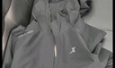 特步防泼水外套新款男夹克上衣跑步训练服户外双层风衣运动服 棉花白/影灰色-0057 XL 实拍图
