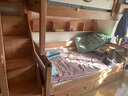 全友家居 实木高低学生储物床青少年原木风上下铺床家具1.2米 实拍图