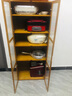 木马人带门落地厨房置物架储物家用收纳简易多层碗碟柜餐边柜调料柜厨具 【透明门】60cm长-六层（双门） 实拍图