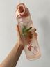 绿珠母亲节礼物送妈妈运动水杯健身吸管杯女士女生学生户外 750ml 粉 实拍图