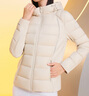 美力城[毕雯珺同款]暖天鹅鹅绒羽绒服内胆贴身女短款外套轻薄106 铂金白 M 实拍图
