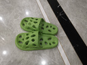 洁丽雅浴室拖鞋男夏季室内家居洗澡卫生间漏水静音防滑防臭凉拖男士家用 绿色 42-43 【标准码】 实拍图
