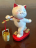 赟娅一桶金招财猫摆件乔迁开业礼物新中式客厅电视柜公司收银台装饰品 挑担两桶金招财猫-白色 实拍图