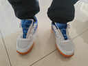双星八特乒乓球鞋男女成人儿童网球运动鞋轻便减震训练鞋男士羽毛球鞋子 白蓝（乒羽两用） 36 实拍图
