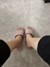 Youdiao高级感摩卡家居凉拖鞋女情侣夏季浴室洗澡防滑eva防臭男家用软底 米白漏水 37-38 实拍图