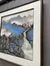 琅櫃坊手绘山水国画玄关水墨画办公室茶室高山流水中式装饰画名家书画 A-山中早春 画芯加框90-90CM 实拍图