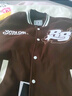 准者棒球服外套男女春夏美式复古PU皮袖刺绣潮流百搭宽松运动夹克开衫 深卡其 2XL (185) 实拍图
