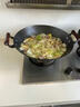 格美仕陆川双耳铁锅炒菜锅家用铸铁锅炒锅无涂层老式生铁电磁炉锅旗舰店 【免开锅】加厚双耳圆底+盖 38cm 实拍图