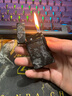 艾斯贝尔正品高端纯黄铜充气朗声打火机品牌高档奢侈实用定制刻字男士礼物 水到财来-暗酷黑 套装 1个 实拍图