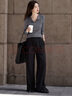 德玛纳【法式职场OOTD】夏云感轻薄翻领线衫简约风长袖针织衫女上衣 实拍图