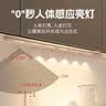 智特免布线免打孔无线橱柜灯智能酒柜玄关鞋柜灯条人体充电感应灯 黑70cm6珠【感应+手扫+三色】 实拍图