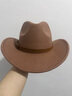 XINBUCKS西部牛仔帽礼帽男女欧美英伦风骑士帽遮阳帽子爵士帽少数名族风 卡其色（男女通用） 57-58cm 实拍图
