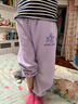 真维斯女童裤子春秋款儿童运动裤女孩秋季洋气卫裤秋装长裤新款时尚 紫 J紫小花X 140 实拍图