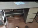 普派电脑桌家用台式书桌学习桌带抽屉员工办公室桌椅组合学生写字桌子 【特价冲量】莫兰迪灰色120cm 实拍图