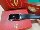 七匹狼（SEPTWOLVES）皮带男士牛皮自动扣腰带男士裤带礼盒高档实用生日礼物送男友老公 怦然心动【镜面款】礼盒+手提袋 120cm 实拍图