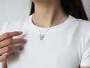 心草s999足银平安锁项链女轻奢高级设计长命锁吊坠520情人节礼物 999足银平安锁银白色 实拍图