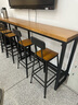 木办实木吧台桌家用奶茶店咖啡厅图书馆餐厅休闲吧阳台高脚长条餐桌椅 实拍图