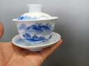 末都手工盖碗景德镇手绘青花瓷功夫茶三才茶杯泡茶碗中式家用陶瓷茶具 高山流水【160ML】 实拍图
