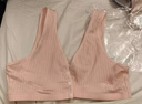晴碧琳【2件装】哺乳内衣背心式孕妇文胸罩产后喂奶薄款棉怀孕期用 背心式哺乳文胸【粉色+香槟】 XL(110-125斤) 实拍图