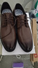 百丽男鞋商务正装皮鞋休闲增高软底真皮鞋A0917 棕色-内增高 43 实拍图