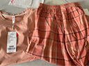 芬腾睡衣女纯棉短袖夏季薄款透气套装宽松休闲家居服 粉桔  M 实拍图