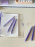 思进透明软皮活页笔记本本子活页本可拆卸扣环外壳pvc高颜值横线b5初中生高中生专用记事本手帐本 1本装/A5/紫色（60张/120页） 实拍图