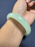 呈源祥 CREORISETIN和田玉手镯晴水绿正圈宽版扁条玉镯子新疆天然冰种翡翠玉石网红款 内径57-58(建议100-115斤) 实拍图
