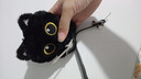 璐凯迪大眼黑猫挂件朋克风小黑猫毛绒钥匙扣包包挂件摇滚小猫节日小礼物 摇滚朋克小黑猫-1个 实拍图