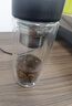 希乐玻璃杯双层玻璃水杯高颜值男士商务办公茶水分离杯便携泡茶杯子 实拍图