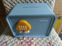 得力（deli）保险箱 儿童玩具存钱罐电子密码保险柜储蓄罐送男孩女孩生日礼物可存可取 蓝色送贴纸 实拍图