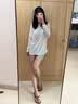 麓格立 比基尼女泳衣女新款海边泡温泉性感小清新长袖罩衫分体度假泳装 蒂芙尼蓝四件套【建议80-120斤】 实拍图
