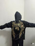 BOY LONDON【灿若繁星】秋情侣风外套潮牌刺绣开衫连帽卫衣N06904 黑色金色翅膀 M 实拍图