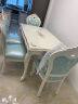 御尊匠心欧式大理石餐桌实木椅子组合长方形奢华家用高档雕花白色经济型 1.5米印花理石桌+6把经典椅 实拍图