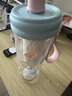 炊大皇吸管杯水杯女高颜值2025便携可爱tritan随行果汁杯果冻蓝650ml 实拍图