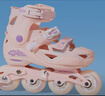 京东京造轮滑鞋儿童中小学初学锁轮溜冰鞋旱冰鞋铝合金支架单鞋樱花粉L码 实拍图