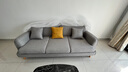 源氏木语 布艺沙发简约现代小户型客厅沙发北欧三人家具组合套装 三人位(抱枕雾灰*2+黄*1)雾灰 组合 193cm 实拍图