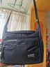 北慕新款大容量单肩包防泼水耐磨背包多口袋做生意包休闲男士斜挎包 黑色 实拍图