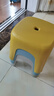 禧天龙塑料凳子家用客厅加厚成人高凳北欧简约商用椅子餐厅凳浴室马桶凳 【亮丽黄】高25厘米 方凳 1个装 实拍图