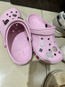 卡骆驰crocs洞洞鞋贝雅卡骆班轻便耐磨一脚蹬休闲鞋|205089 芭蕾粉/糖果粉-6TG 39 (240mm) 实拍图